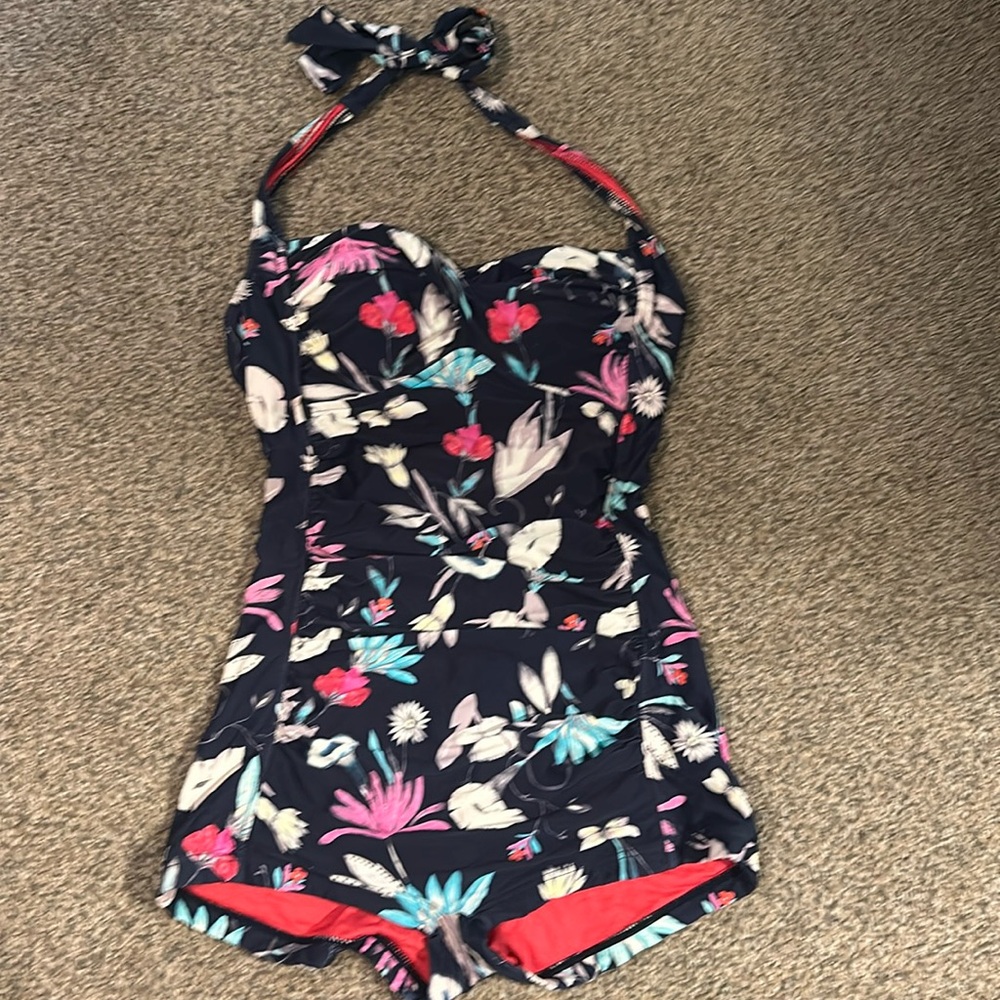 Seafolly floral pinup bathing suit Sz 8